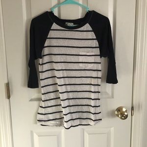 Forever 21; Black and white stripped shirt